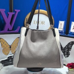 *Kate Spade Jackson Large Triple Compartment Satchel - Gray Color Block Leather